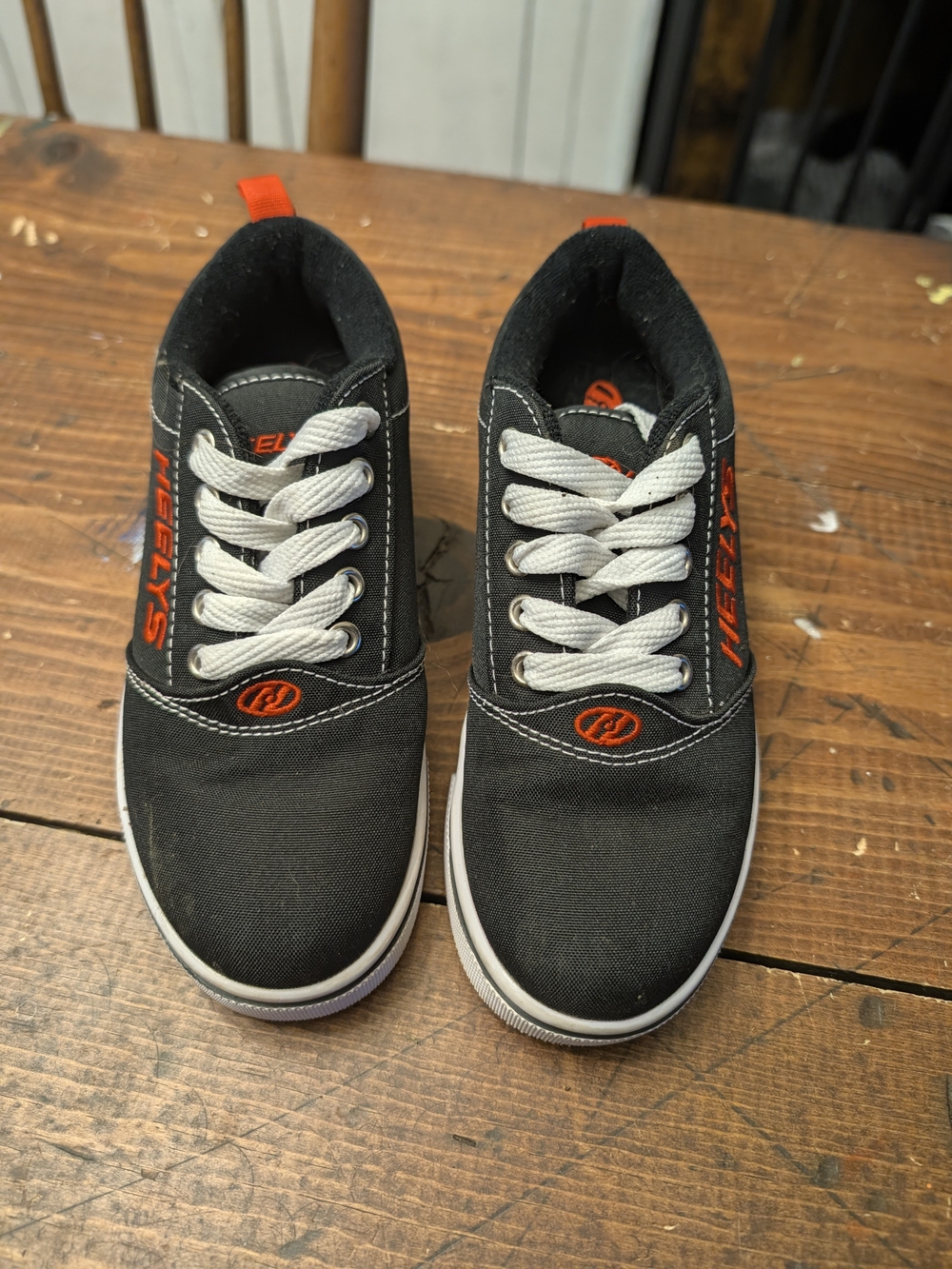 Heelys Black and Orange Kids Skate Sneakers